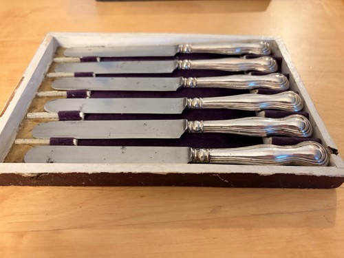 Versilberte messer - 6x,