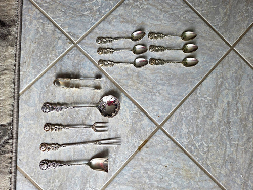 Antiko löffel set versilbert - antiko, löffel-set