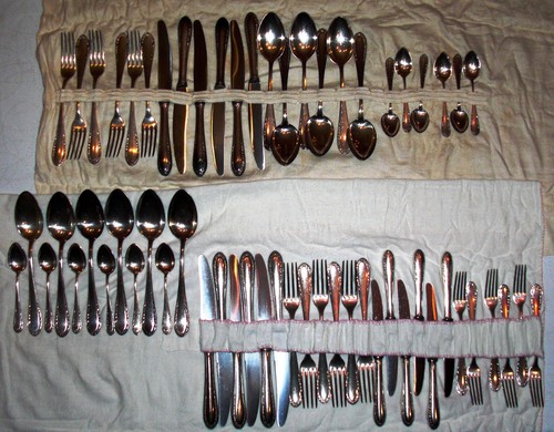 Versilbert vintage besteck - versilbert,