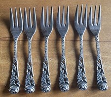 6 Kuchengabeln, Hildesheimer