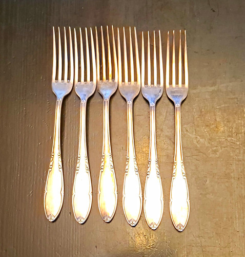 Versilberte besteckgabeln - 7x,