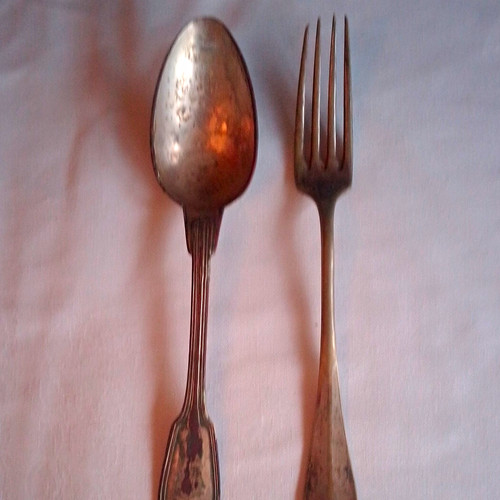 Versilbertes besteck teilig - besteck, 2-teilig